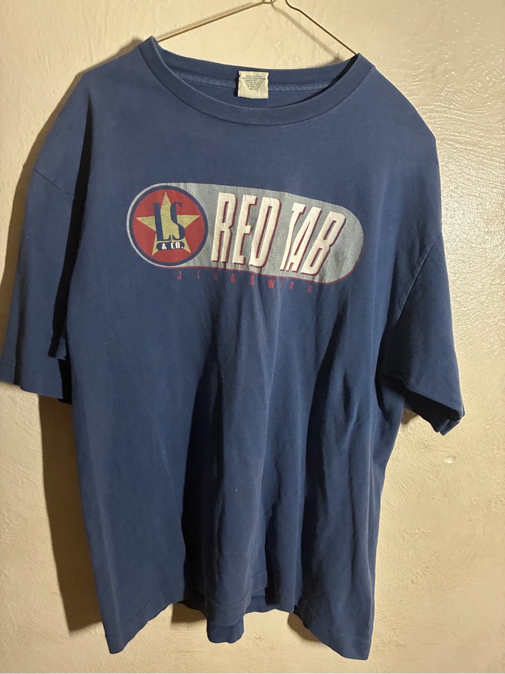 Levi's Blue Red Tab Logo Short Sleeve Tee, Vintage 90s